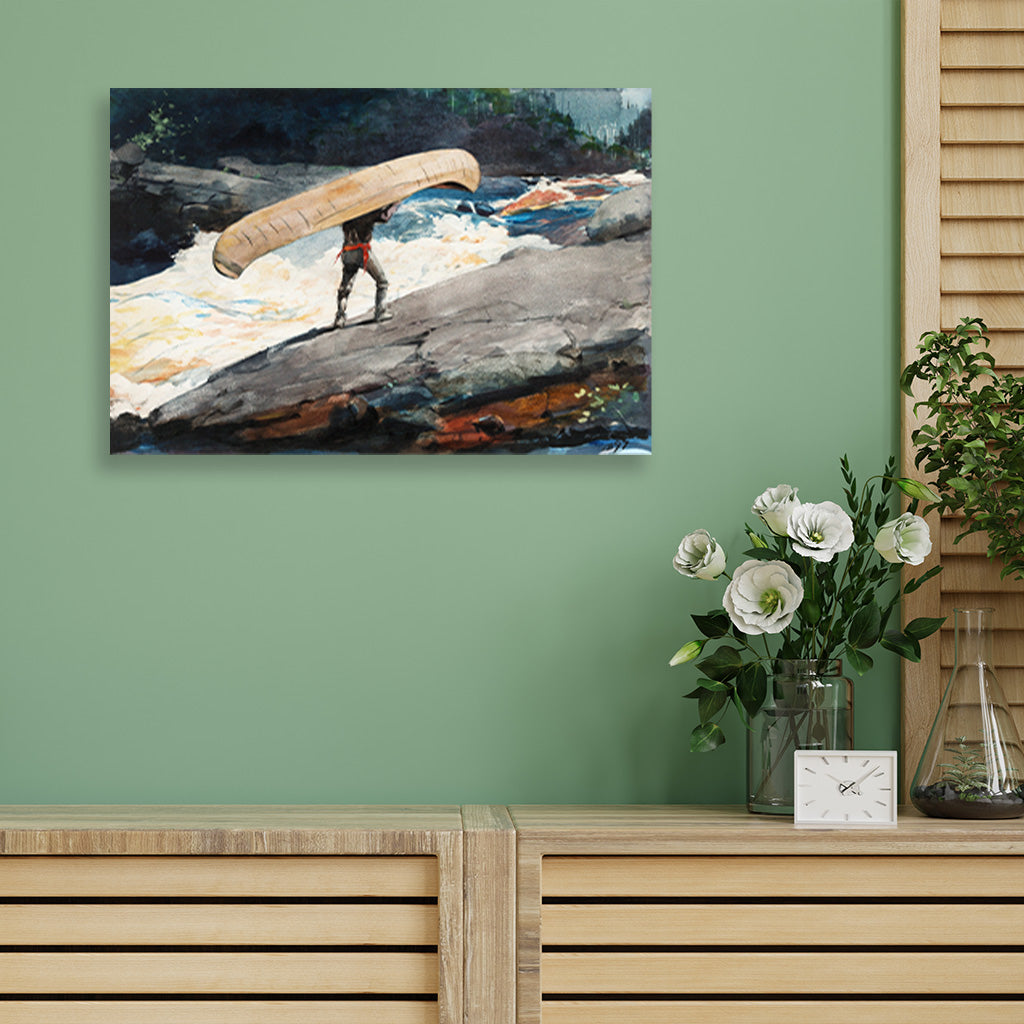 The Portage painting - Meri Deewar 3 : 2 Horizontal Premium Wall Art Canvas by MeriDeewar