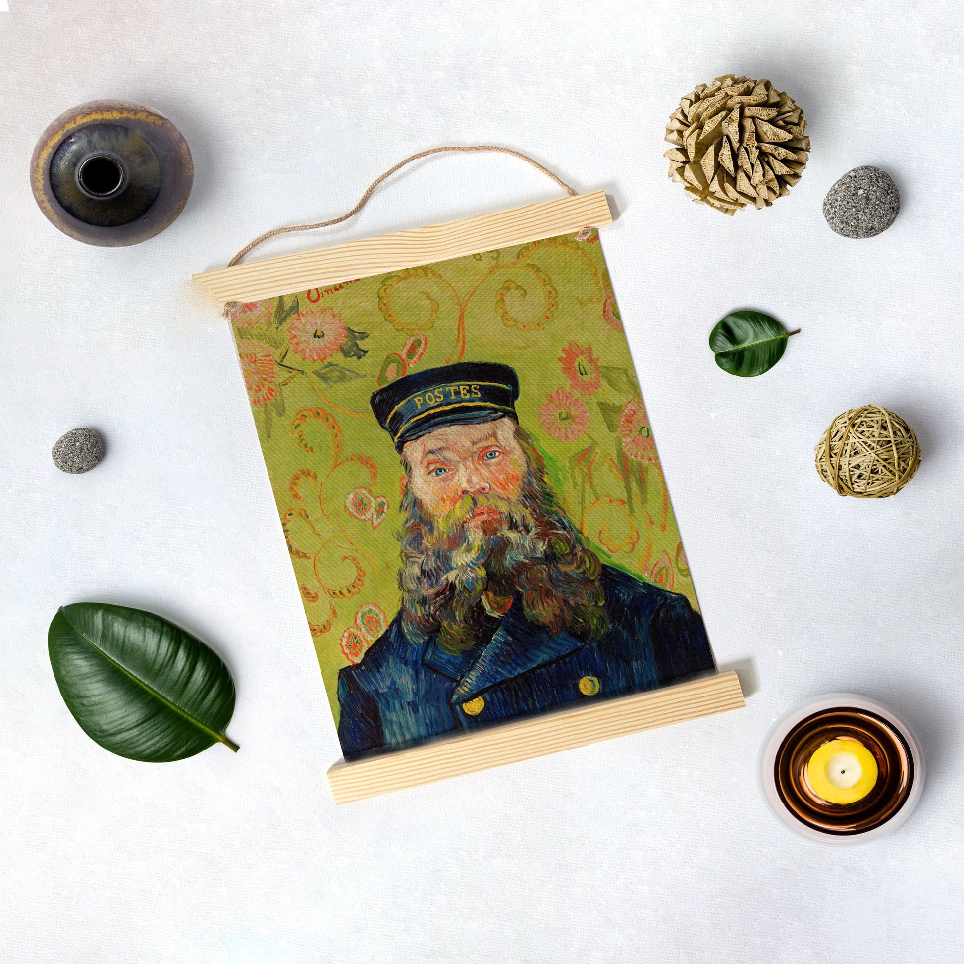 The Postman Painting By Van Gogh Hanging Canvas - Meri Deewar Hanging Canvas Premium Wall Art Canvas by MeriDeewar