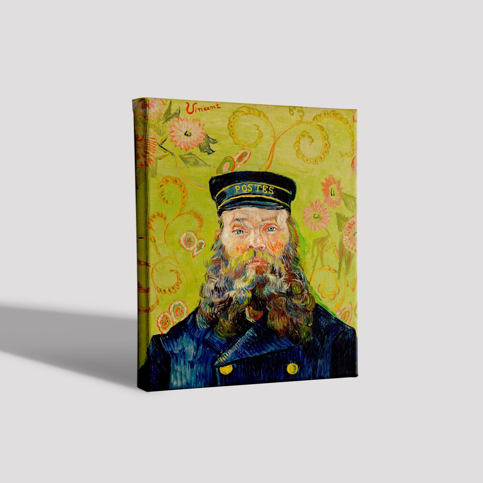The Postman Painting By Van Gogh - Meri Deewar 4 :5 Vertical Premium Wall Art Canvas by MeriDeewar