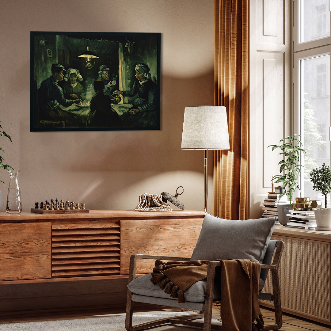 The Potato Eaters Painting 2 : 1 Horizontal Premium Wall Art Canvas by MeriDeewar