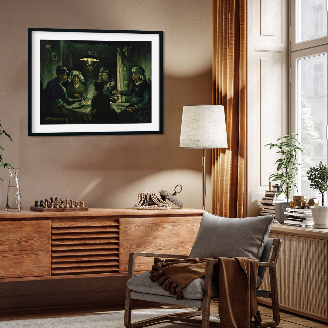 The Potato Eaters Painting 2 : 1 Horizontal Premium Wall Art Canvas by MeriDeewar