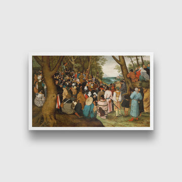 The Preaching Of St John Baptist Painting - Meri Deewar 3 : 2 Horizontal Premium Wall Art Canvas by MeriDeewar