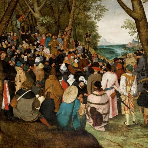 The Preaching Of St John Baptist Painting - Meri Deewar 3 : 2 Horizontal Premium Wall Art Canvas by MeriDeewar