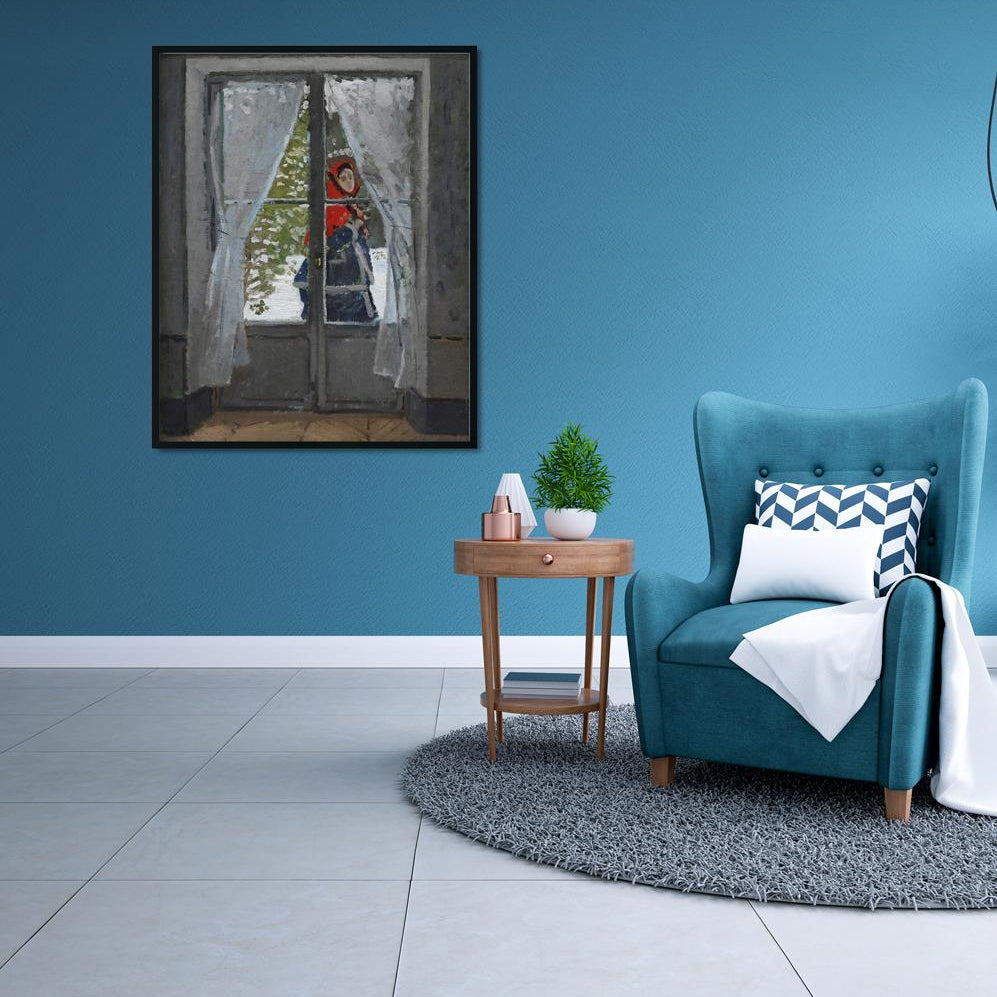 The Red Kerchief Painting - Meri Deewar 4 :5 Vertical Premium Wall Art Canvas by MeriDeewar