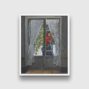 The Red Kerchief Painting - Meri Deewar 4 :5 Vertical Premium Wall Art Canvas by MeriDeewar