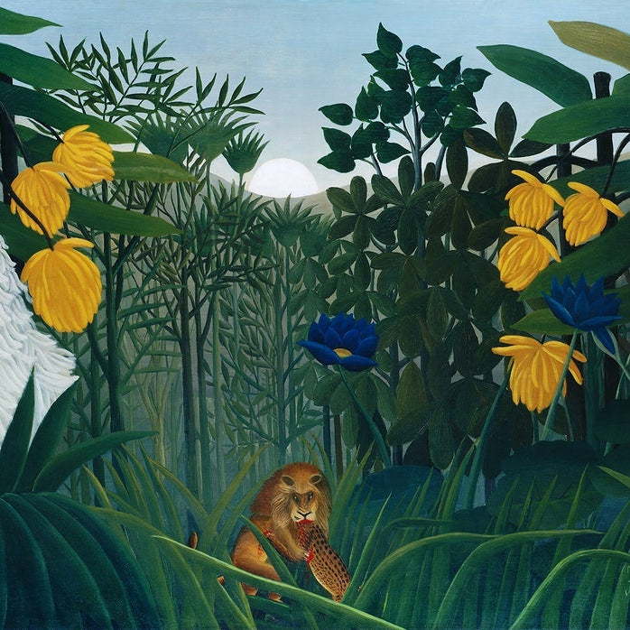 The Repast of the Lion painting - Meri Deewar 3 : 2 Horizontal Premium Wall Art Canvas by MeriDeewar