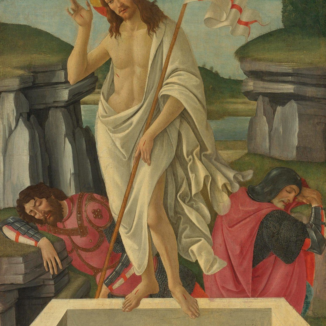 The resurrection Painting - Meri Deewar 4 :5 Vertical Premium Wall Art Canvas by MeriDeewar