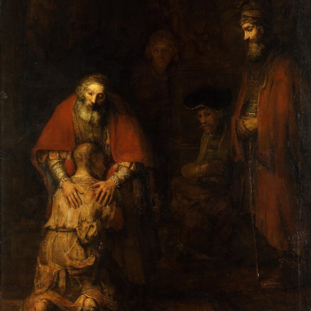 the return of the prodigal son Painting - Meri Deewar 3 : 4 Vertical Premium Wall Art Canvas by MeriDeewar