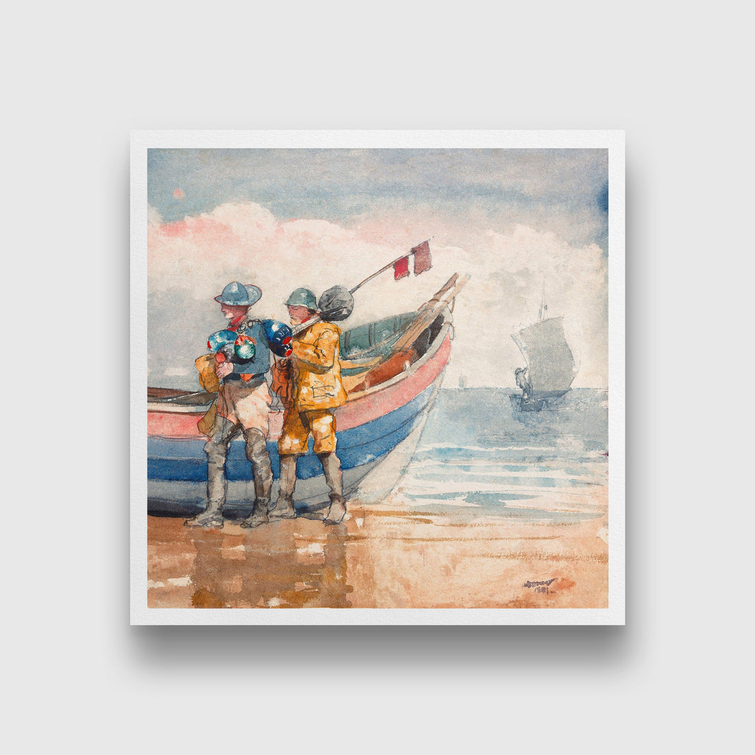 The Return painting - Meri Deewar 1 : 1 Square Premium Wall Art Canvas by MeriDeewar