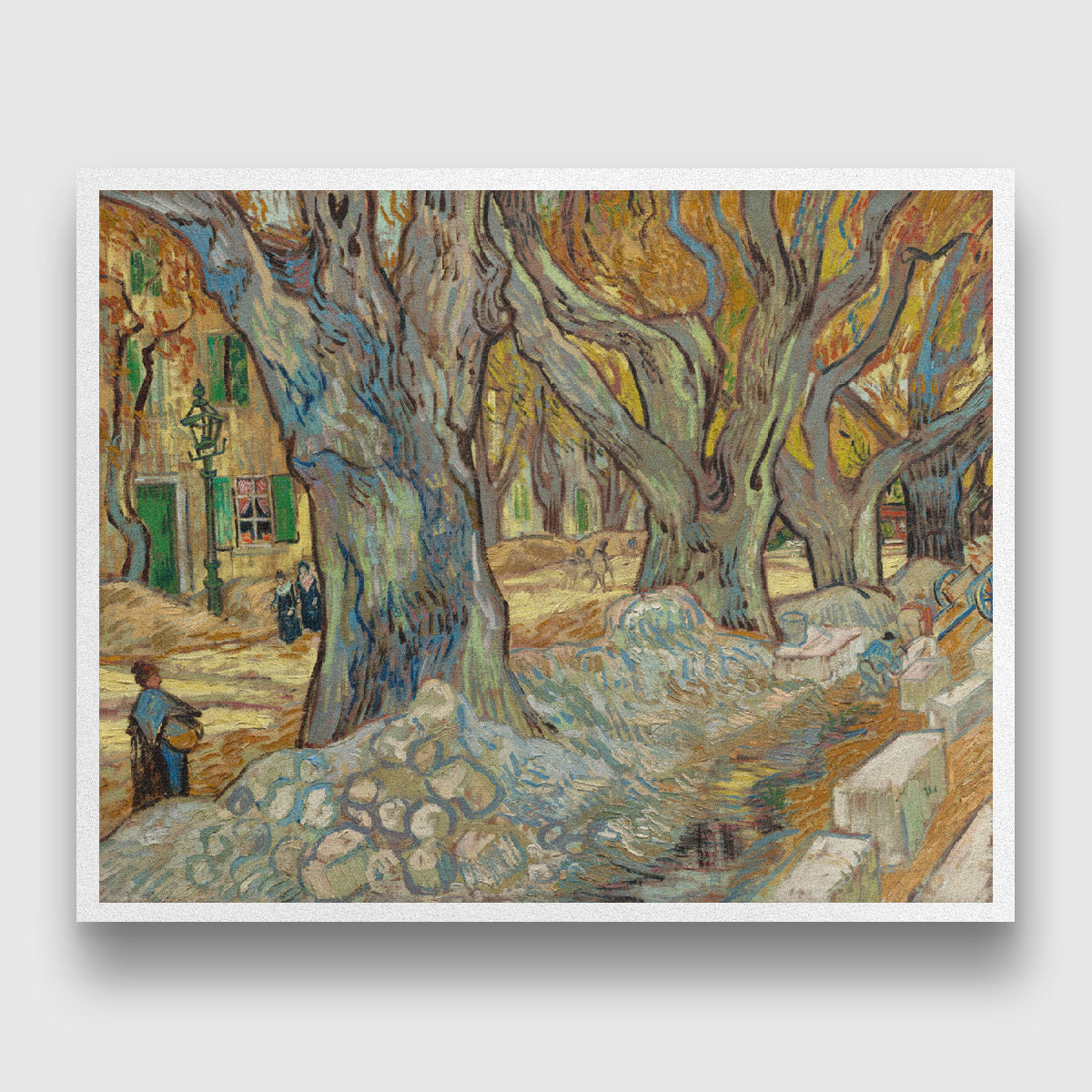 The Road Menders- Van Gogh 5 : 4 Horizontal Premium Wall Art Canvas by MeriDeewar