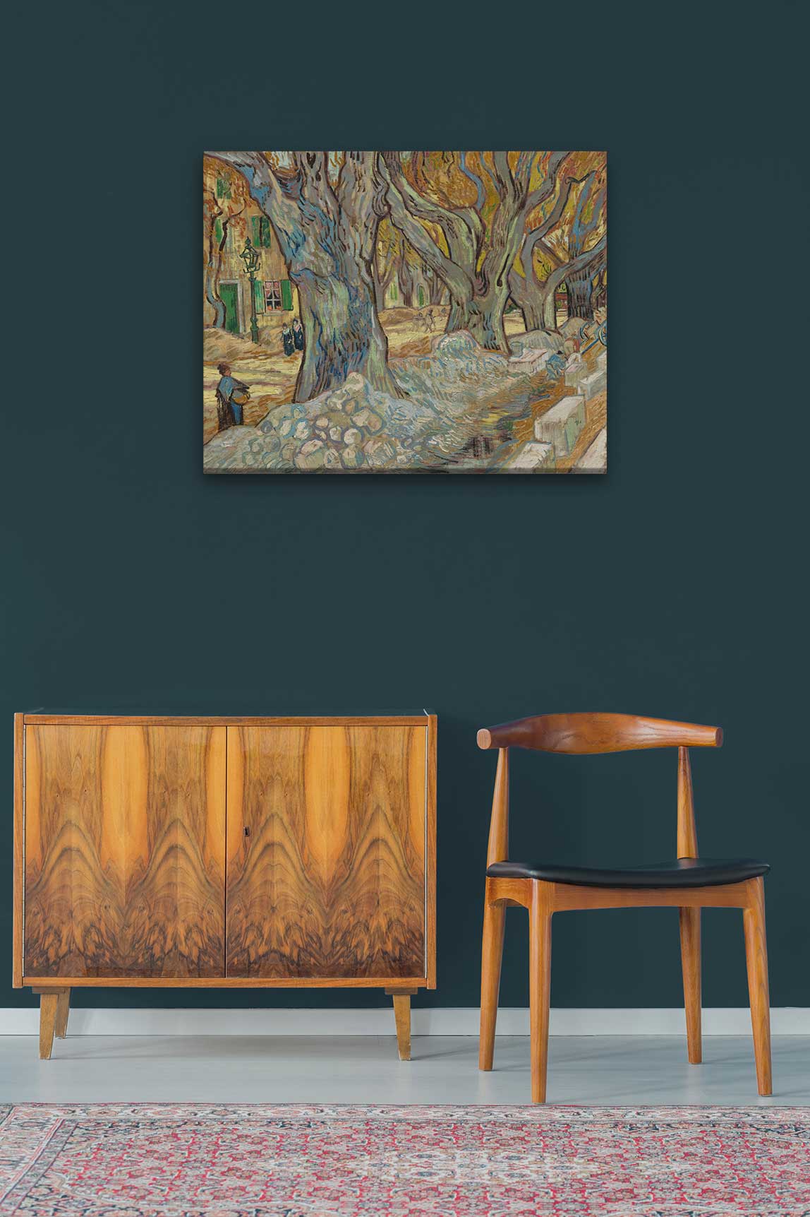 The Road Menders- Van Gogh 5 : 4 Horizontal Premium Wall Art Canvas by MeriDeewar