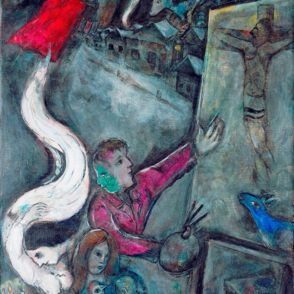 The Soul of the City Painting - Meri Deewar 2 : 3 Vertical Premium Wall Art Canvas by MeriDeewar