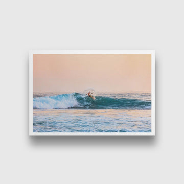 The Surfer Painting - Meri Deewar 3 : 2 Horizontal Premium Wall Art Canvas by MeriDeewar