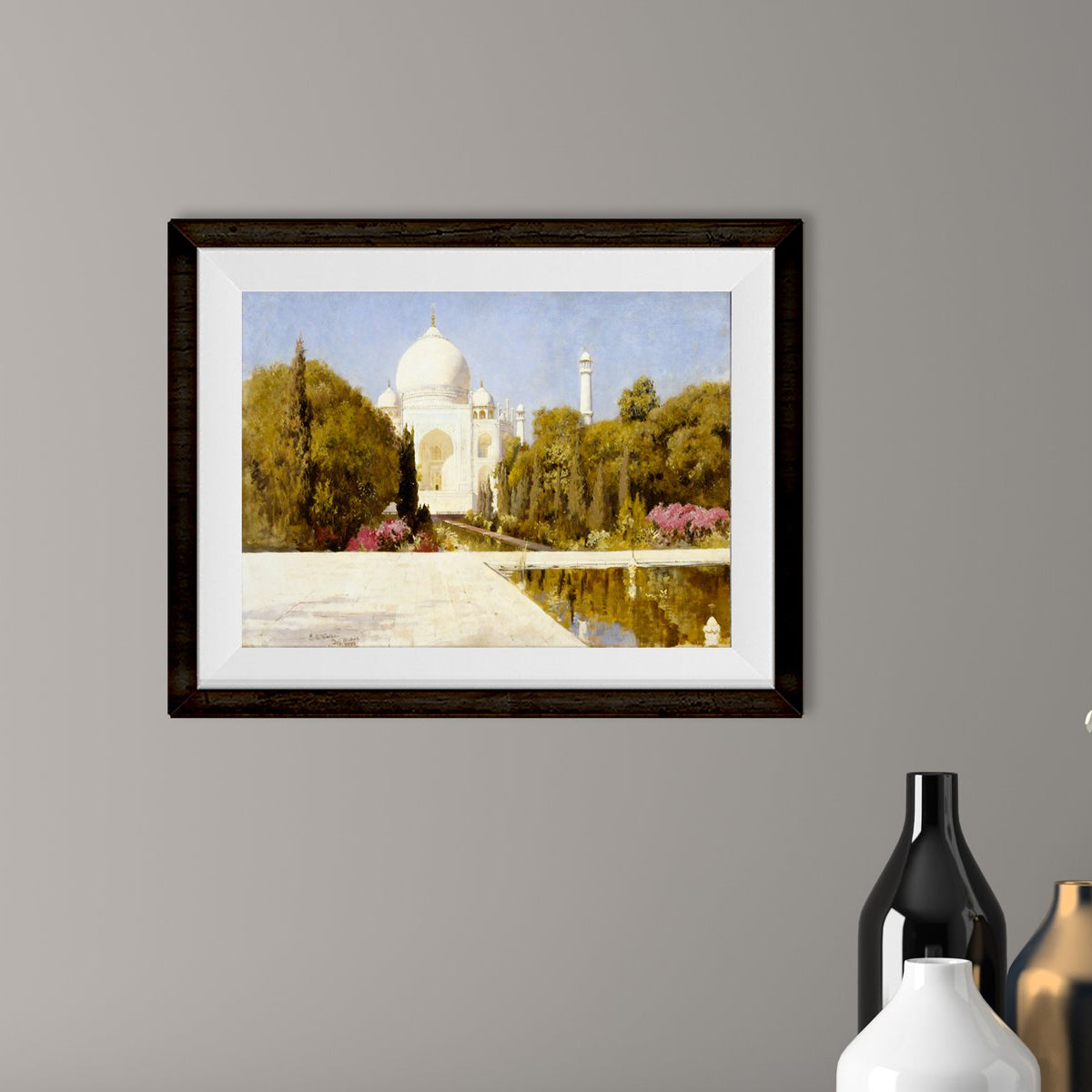 The Taj Mahal Painting - Meri Deewar 3 : 2 Horizontal Premium Wall Art Canvas by MeriDeewar