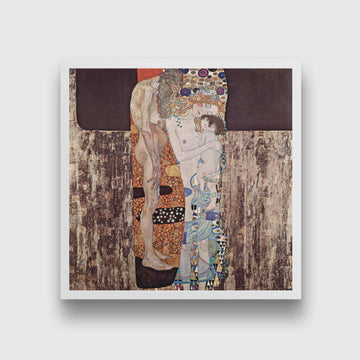The Three Ages of the Woman painting 1 : 1 Square Premium Wall Art Canvas by MeriDeewar