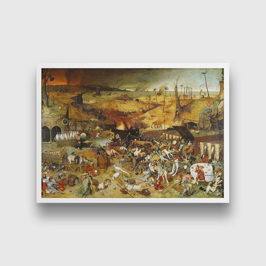 The triumph of death Painting - Meri Deewar 4 : 3 Horizontal Premium Wall Art Canvas by MeriDeewar