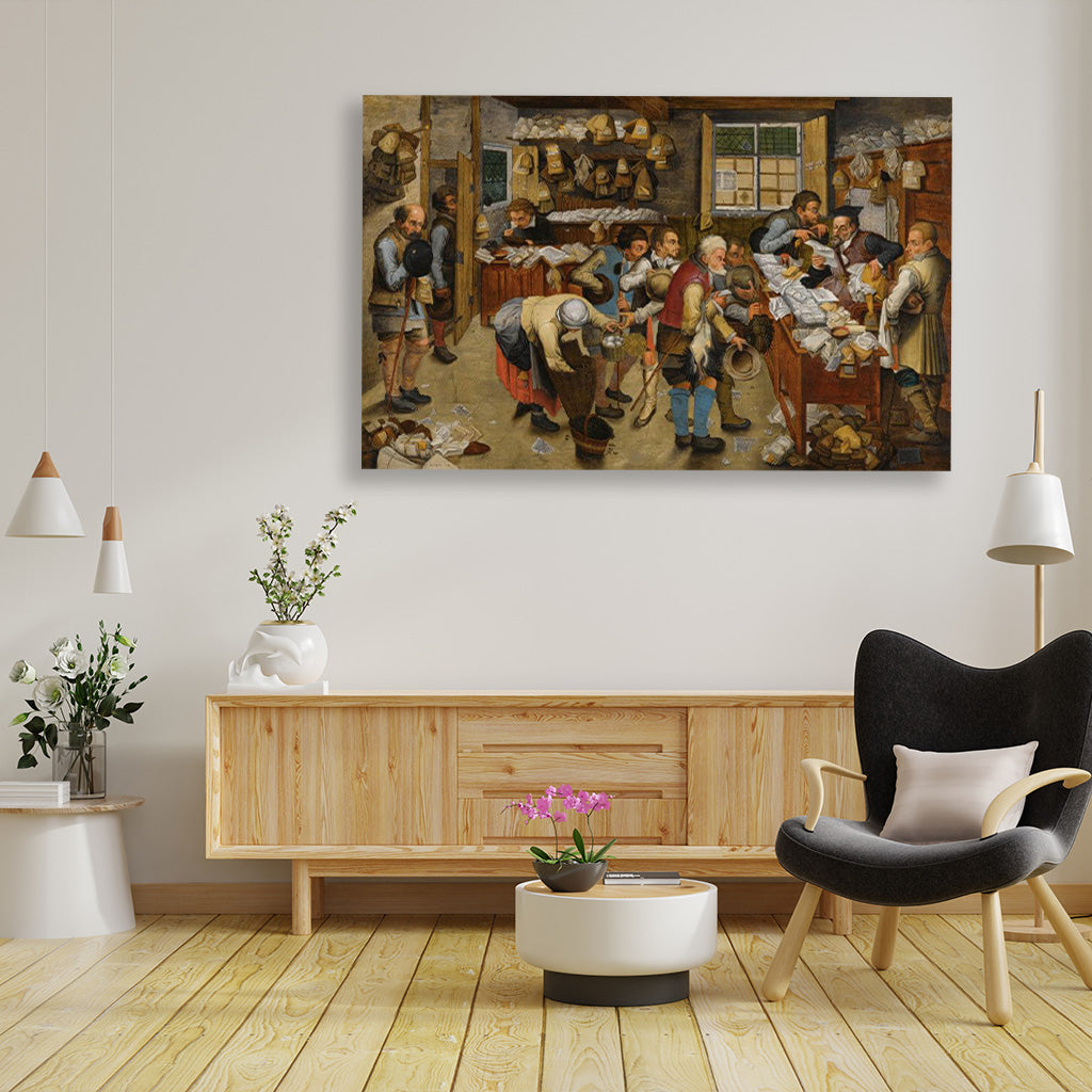 The Village Lawyer's Office Painting - Meri Deewar 3 : 2 Horizontal Premium Wall Art Canvas by MeriDeewar