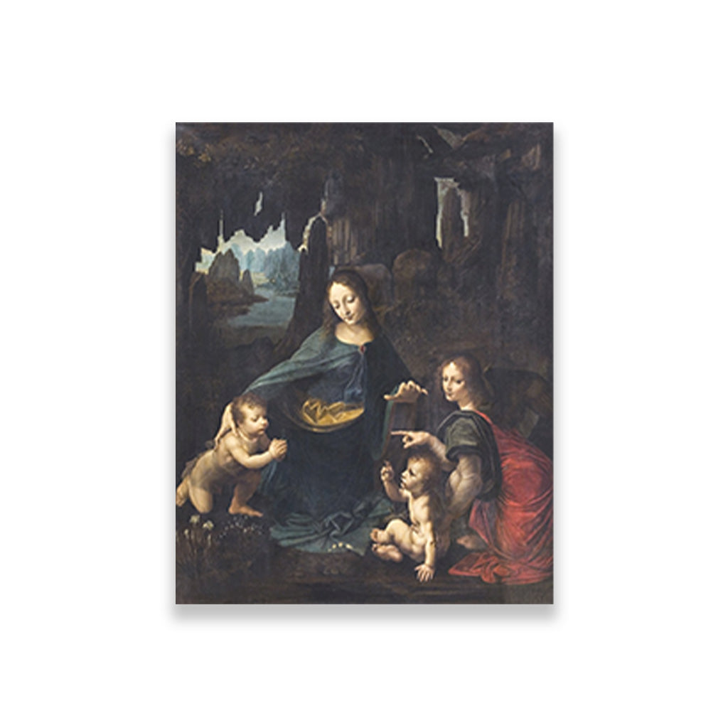 The Virgin of the Rocks Painting - Meri Deewar 3 : 4 Vertical Premium Wall Art Canvas by MeriDeewar