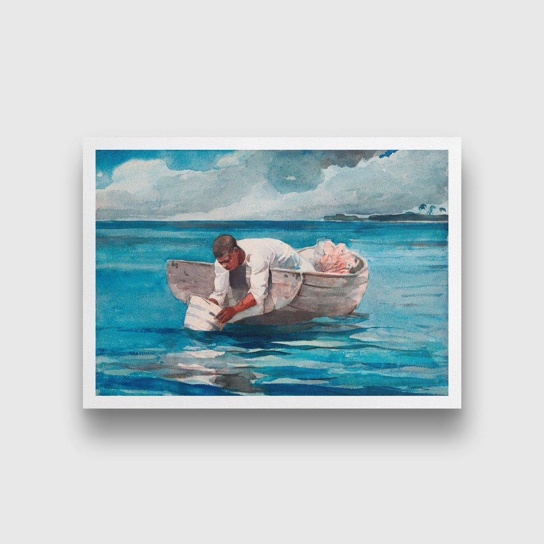 The Water Fan painting - Meri Deewar 3 : 2 Horizontal Premium Wall Art Canvas by MeriDeewar