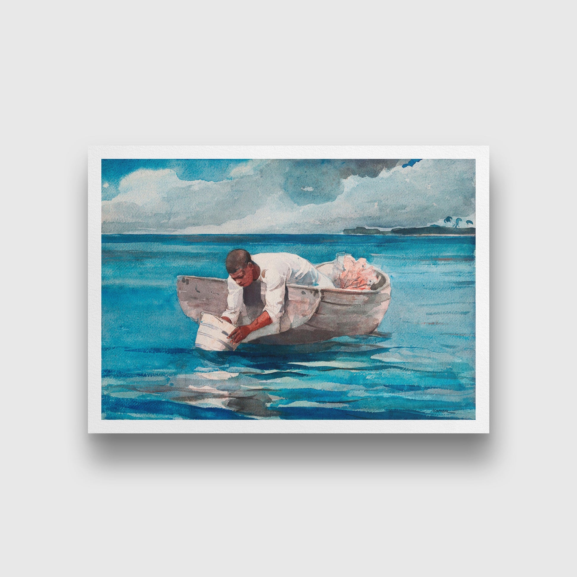 The Water Fan painting - Meri Deewar 3 : 2 Horizontal Premium Wall Art Canvas by MeriDeewar