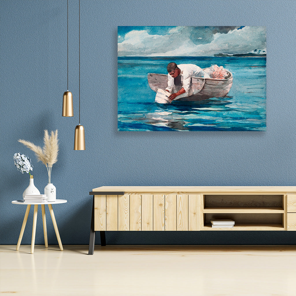 The Water Fan painting - Meri Deewar 3 : 2 Horizontal Premium Wall Art Canvas by MeriDeewar