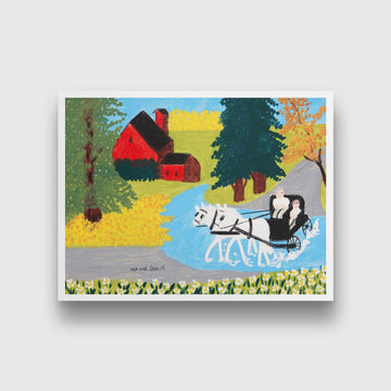 The Wedding Party Painting - Meri Deewar 4 : 3 Horizontal Premium Wall Art Canvas by MeriDeewar