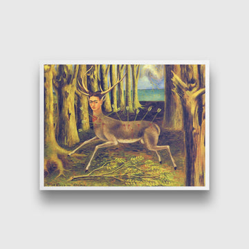 The Wounded Deer Painting - Meri Deewar 4 : 3 Horizontal Premium Wall Art Canvas by MeriDeewar