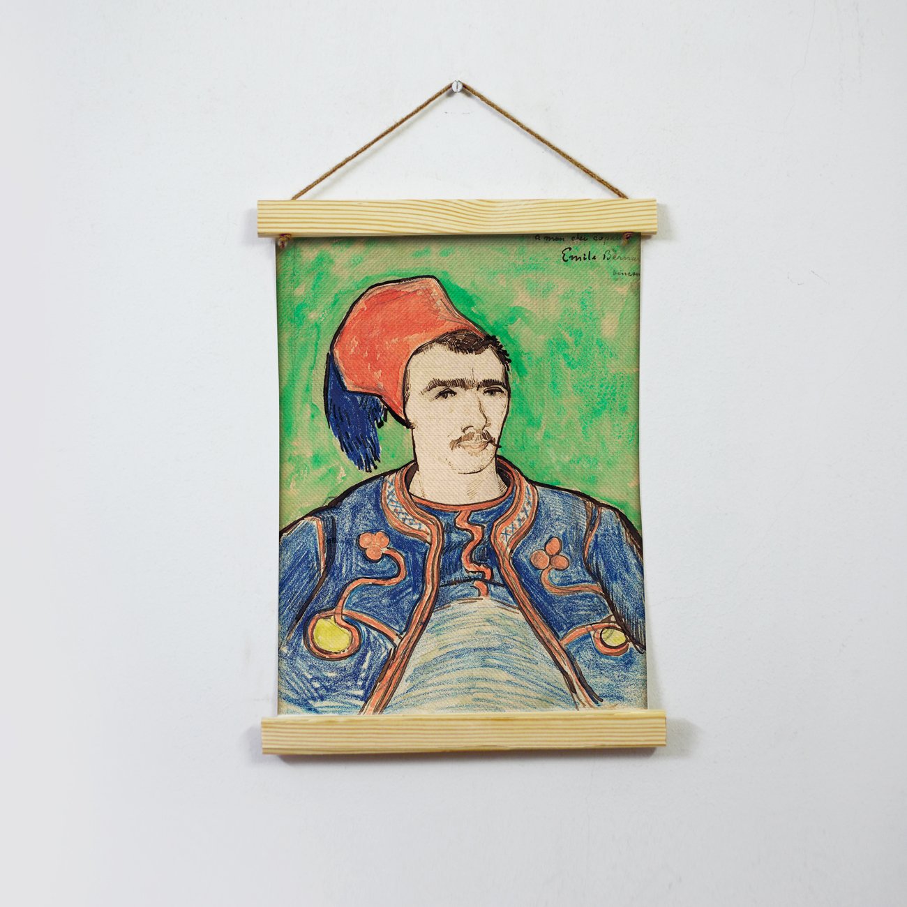 The Zouave (1888) By Van Gogh Hanging Canvas Painting - Meri Deewar Hanging Canvas Premium Wall Art Canvas by MeriDeewar