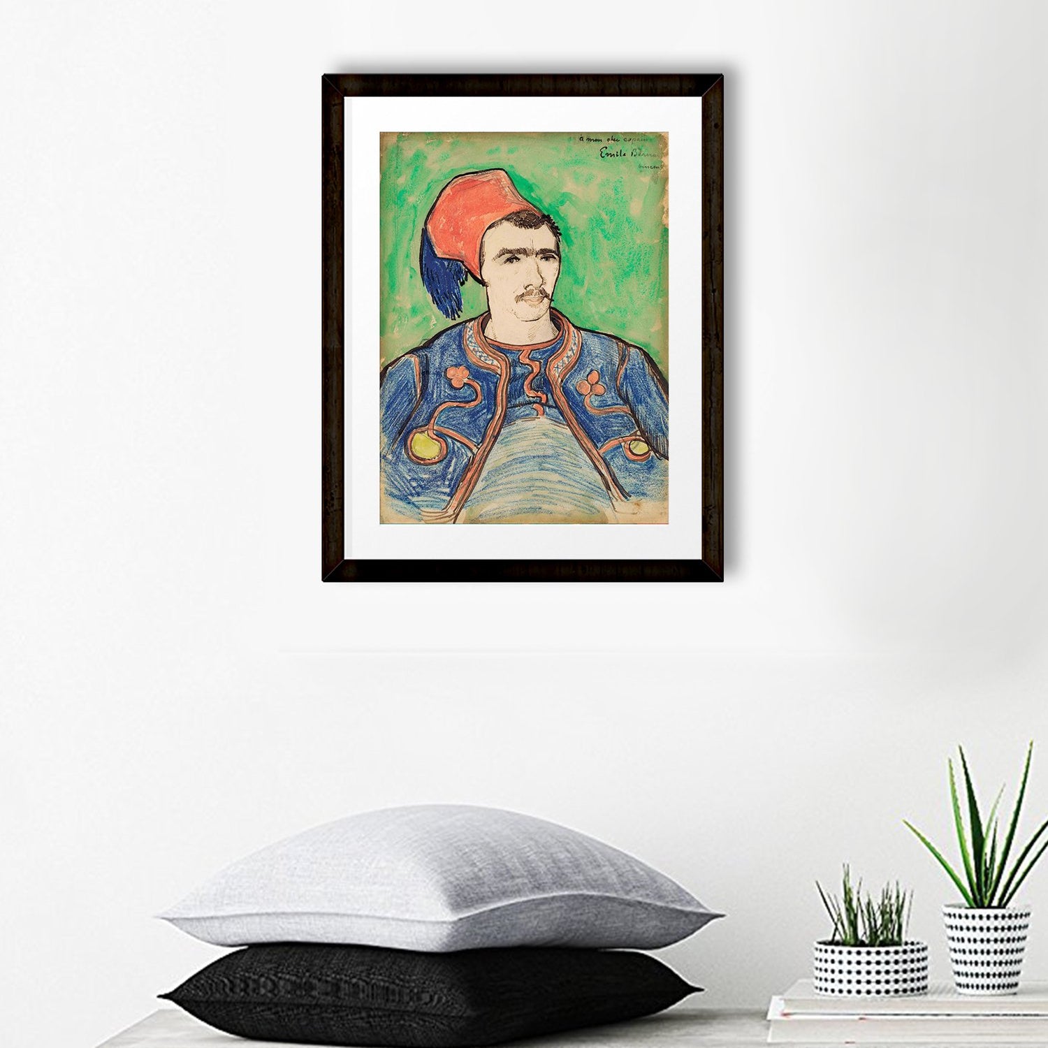 The Zouave (1888) By Van Gogh Painting - Meri Deewar 3 : 4 Vertical Premium Wall Art Canvas by MeriDeewar