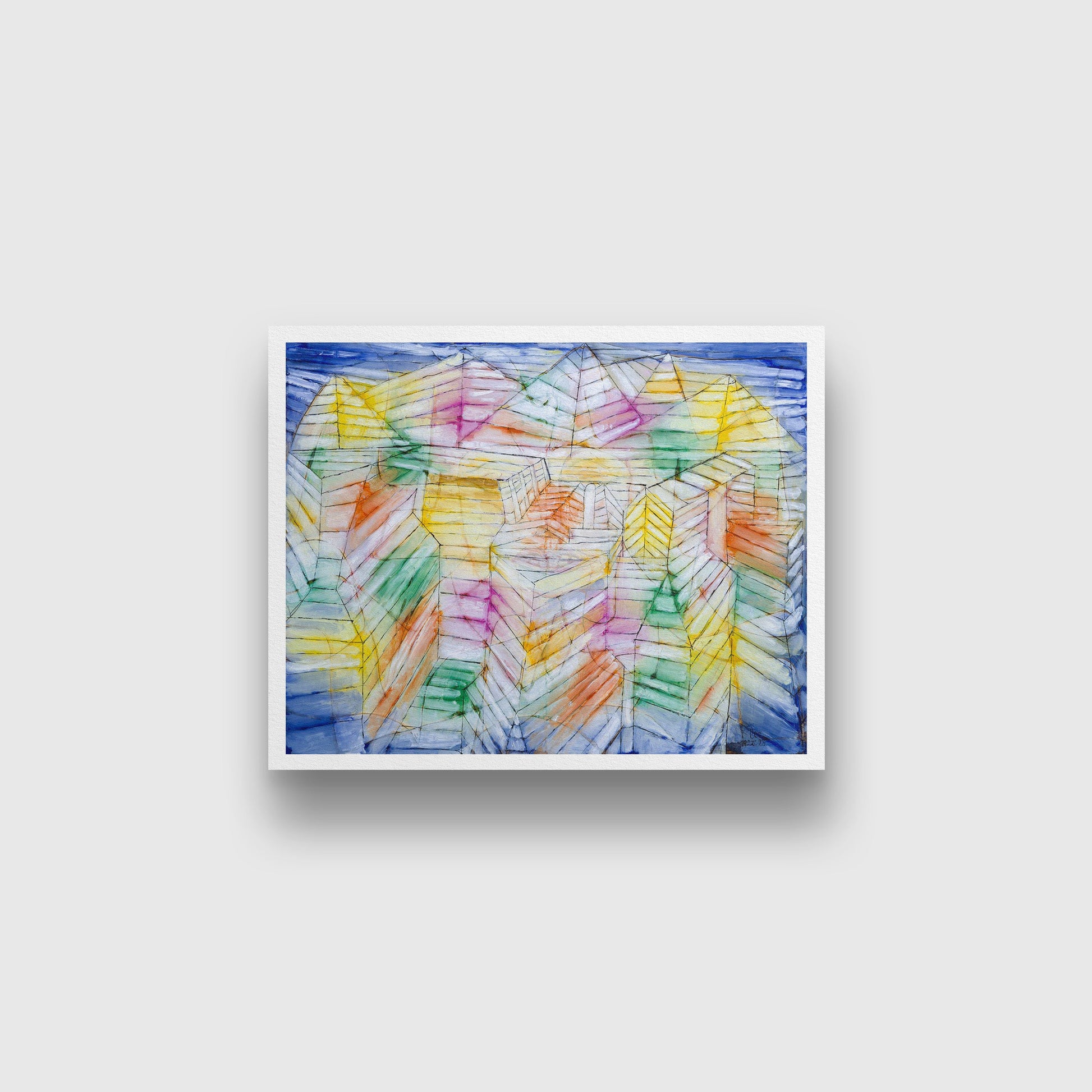 Theater Mountain Construction painting - Meri Deewar 5 : 4 Horizontal Premium Wall Art Canvas by MeriDeewar