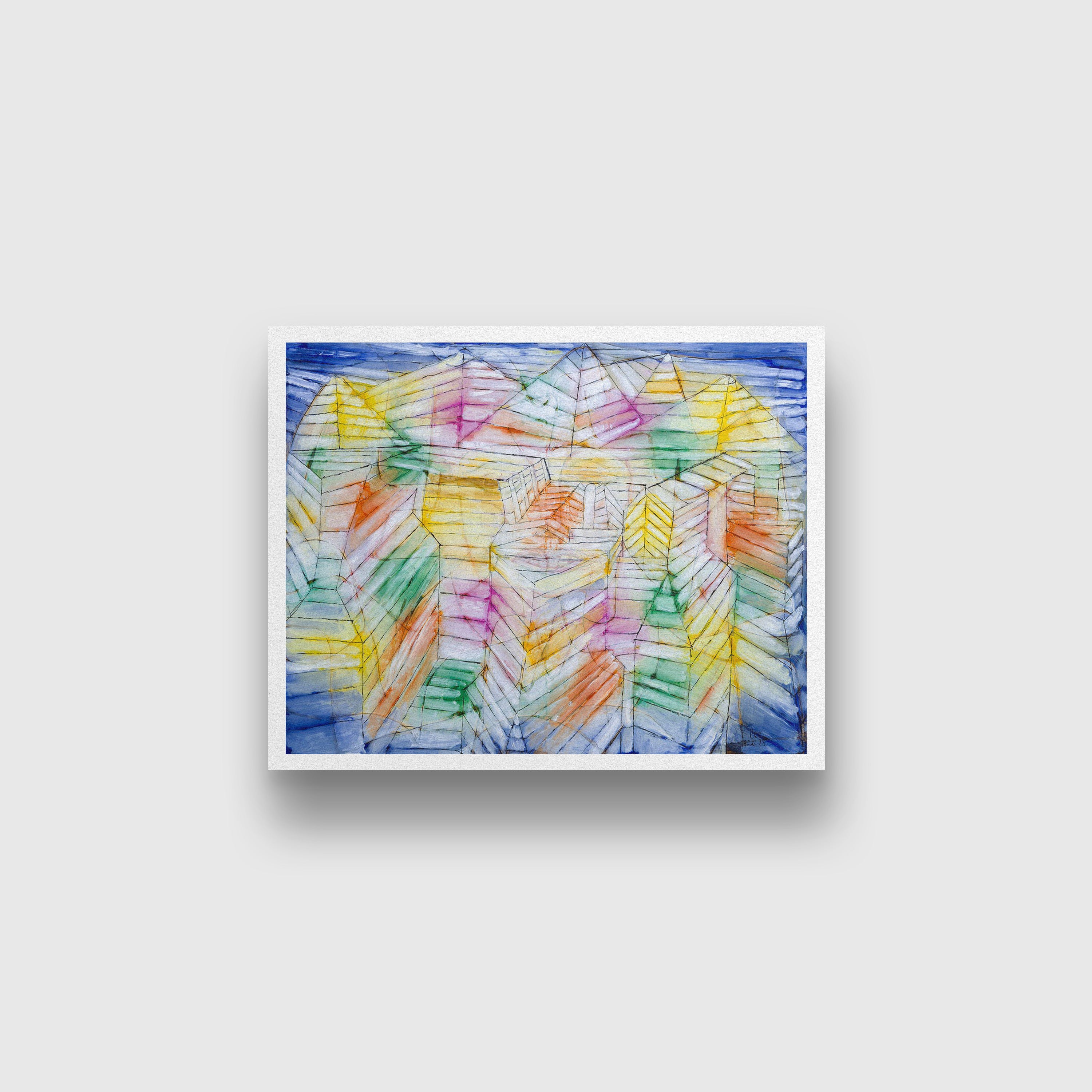 Theater Mountain Construction painting - Meri Deewar 5 : 4 Horizontal Premium Wall Art Canvas by MeriDeewar