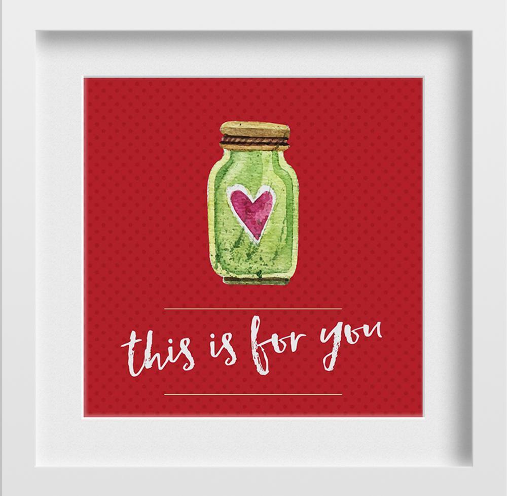 This is for you Painting - Meri Deewar 1 : 1 Square Premium Wall Art Canvas by MeriDeewar