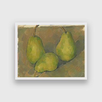 Three Pears Painting 4 : 3 Horizontal Premium Wall Art Canvas by MeriDeewar