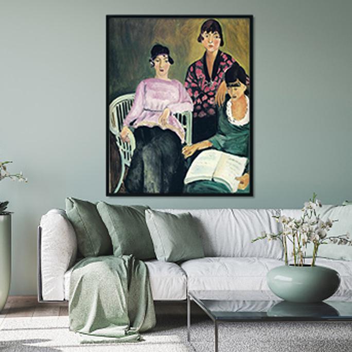 Three Sisters Painting - Meri Deewar 4 :5 Vertical Premium Wall Art Canvas by MeriDeewar