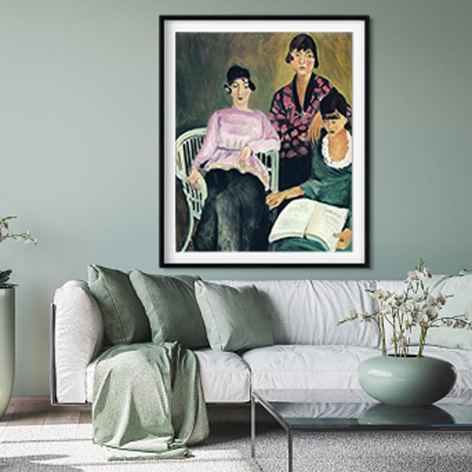 Three Sisters Painting - Meri Deewar 4 :5 Vertical Premium Wall Art Canvas by MeriDeewar