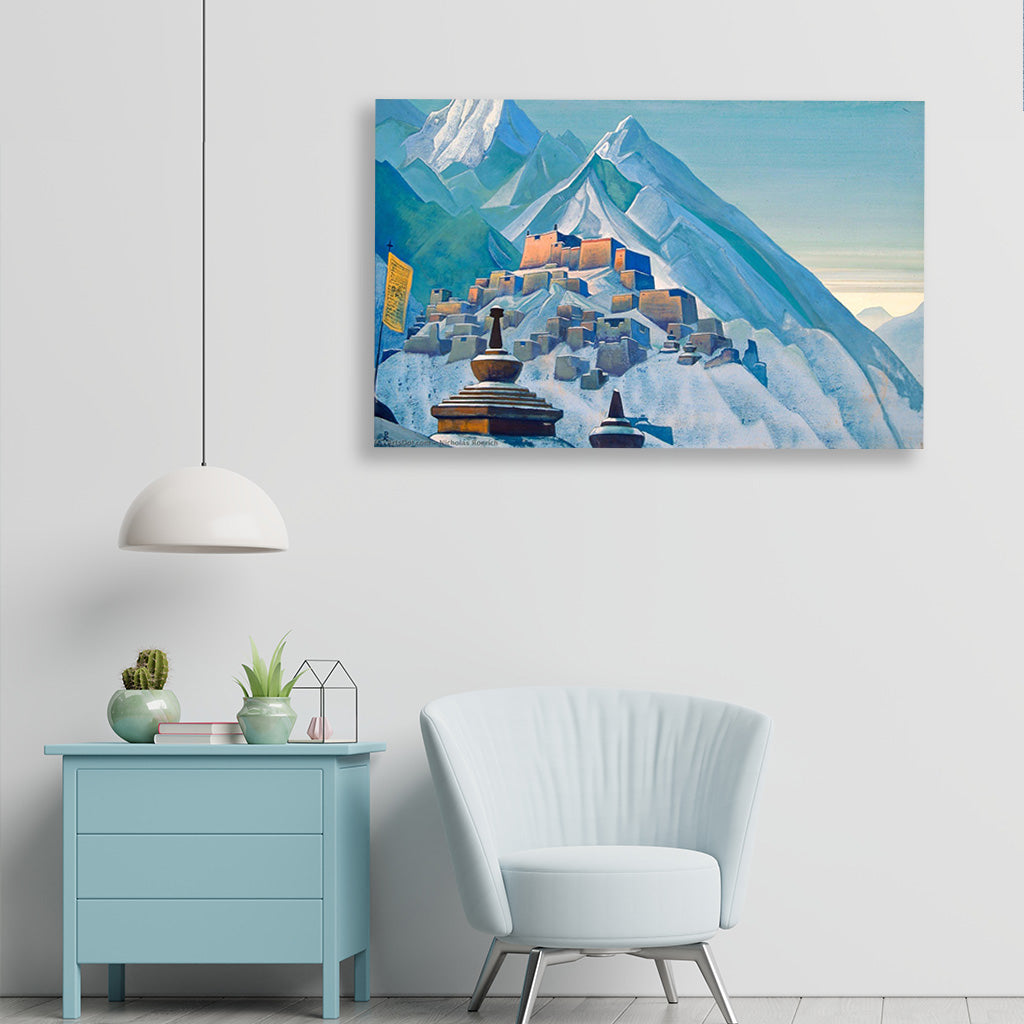 Tibet himalayas Painting - Meri Deewar 3 : 2 Horizontal Premium Wall Art Canvas by MeriDeewar