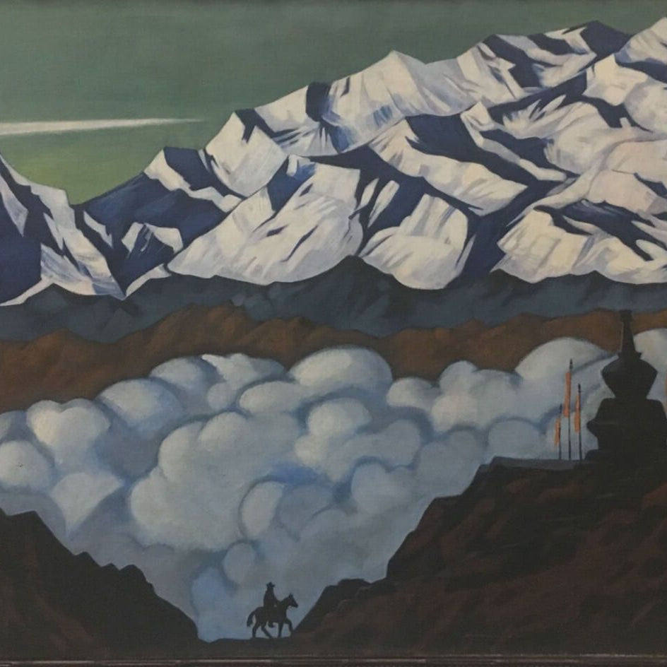 Tibet Painting - Meri Deewar 3 : 2 Horizontal Premium Wall Art Canvas by MeriDeewar