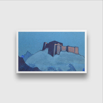 Tibetan dzong Painting - Meri Deewar 3 : 2 Horizontal Premium Wall Art Canvas by MeriDeewar