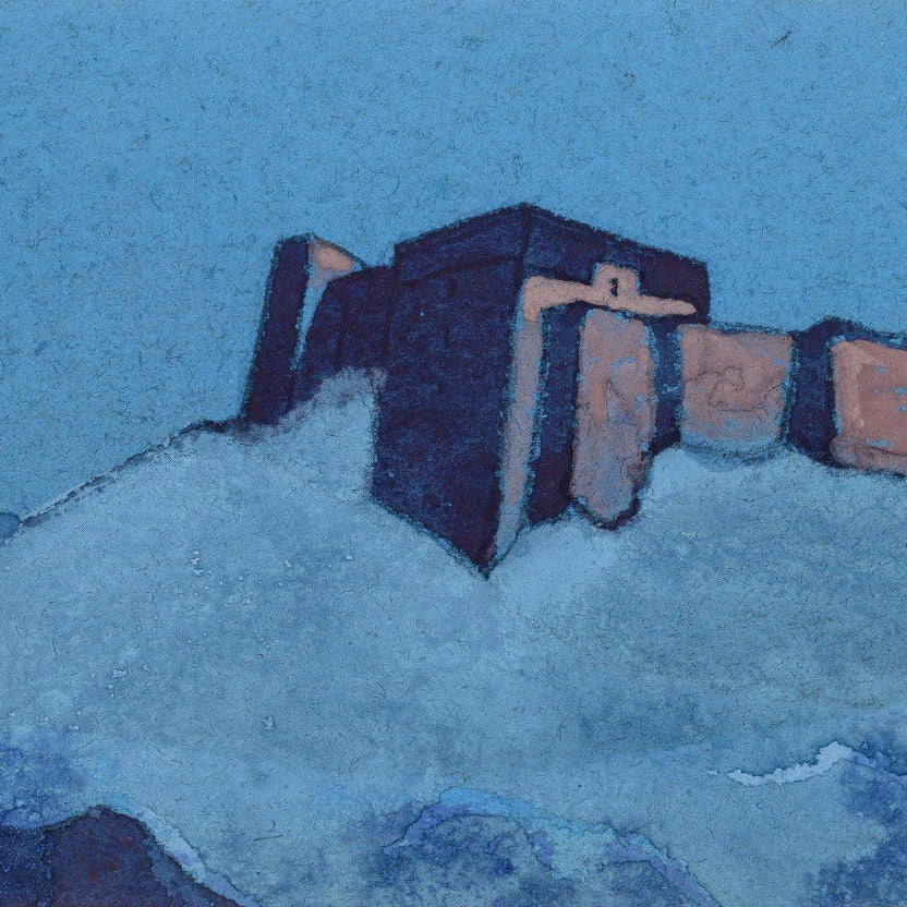 Tibetan dzong Painting - Meri Deewar 3 : 2 Horizontal Premium Wall Art Canvas by MeriDeewar