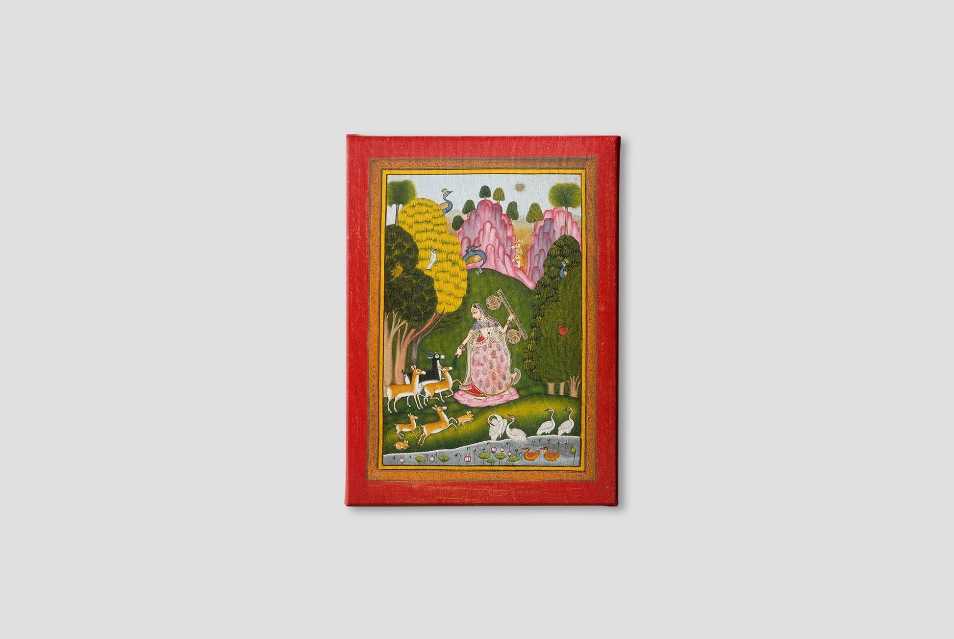 Todi Ragini, from a Ragamala Painting - Meri Deewar 3 : 4 Vertical Premium Wall Art Canvas by MeriDeewar