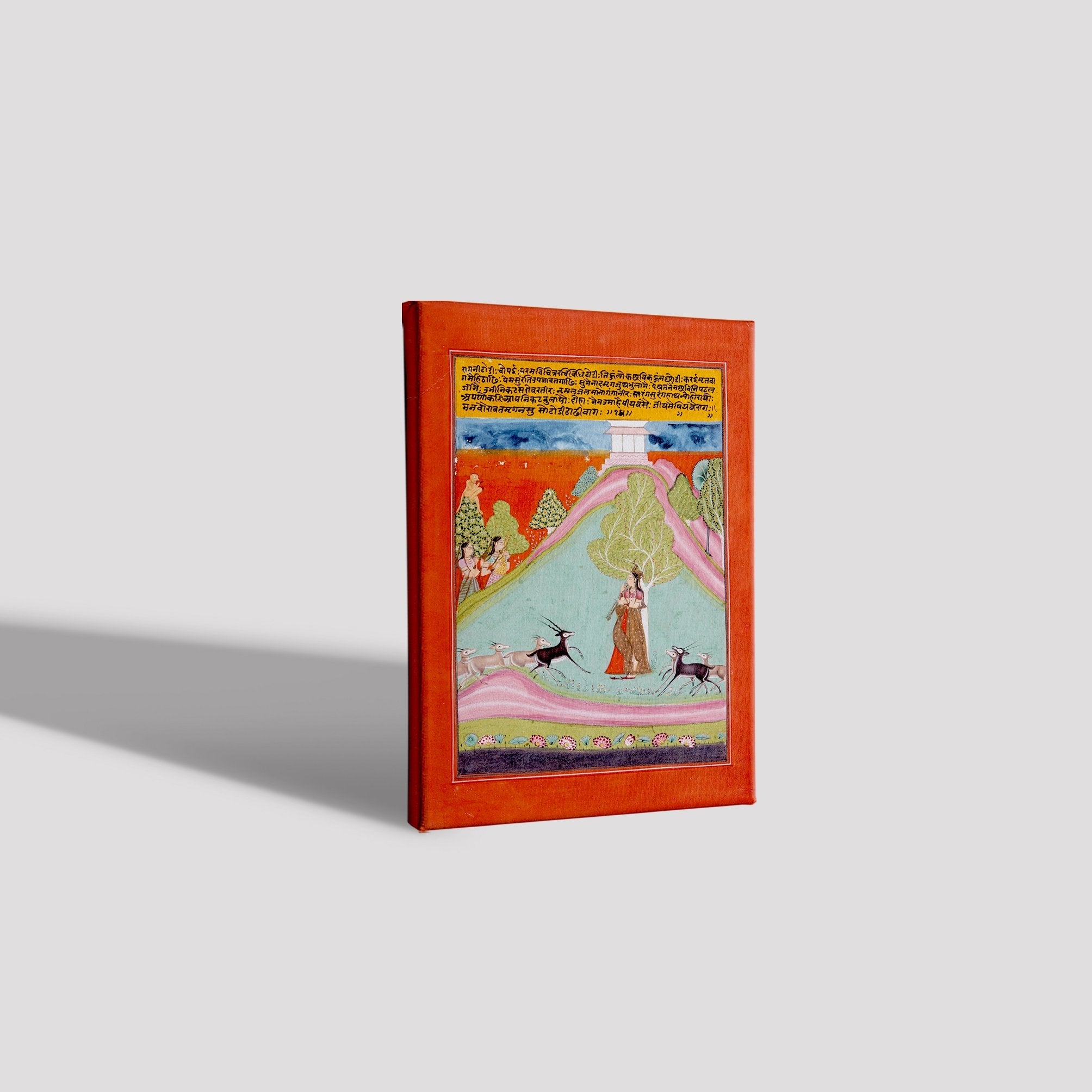Todi Ragini, Second Wife of Hindol Raga, Folio from a Ragamala (Garland of Melodies) Painting - Meri Deewar 4 X 5.5 Vertical Premium Wall Art Canvas by MeriDeewar