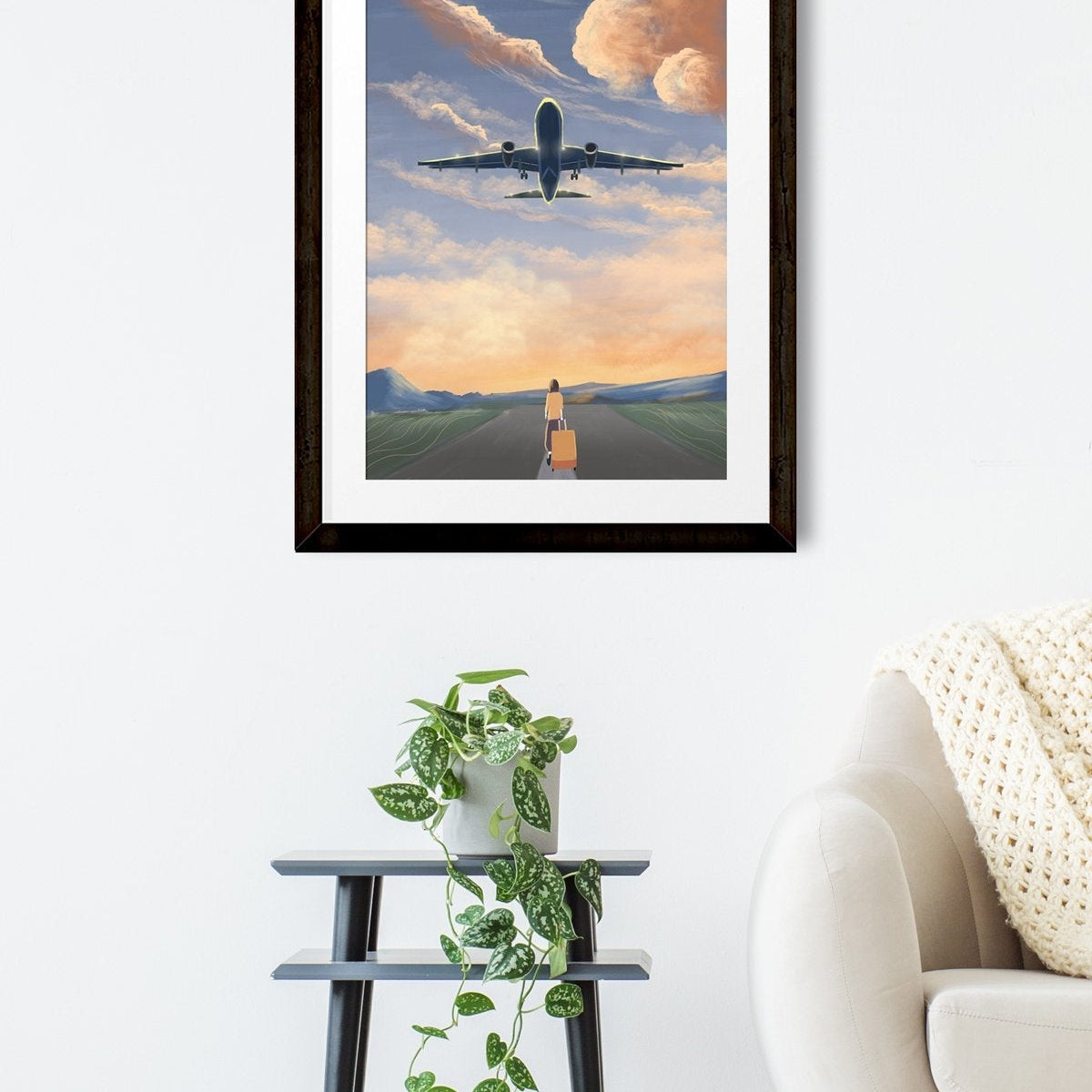 Travel Painting - Meri Deewar 3 : 4 Vertical Premium Wall Art Canvas by MeriDeewar
