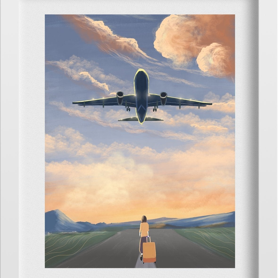 Travel Painting - Meri Deewar 3 : 4 Vertical Premium Wall Art Canvas by MeriDeewar