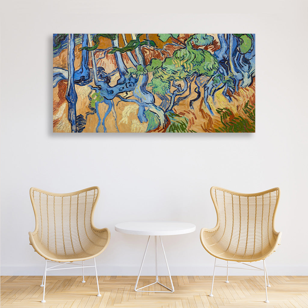 Tree Roots (1890) famous painting 2 : 1 Horizontal Premium Wall Art Canvas by MeriDeewar