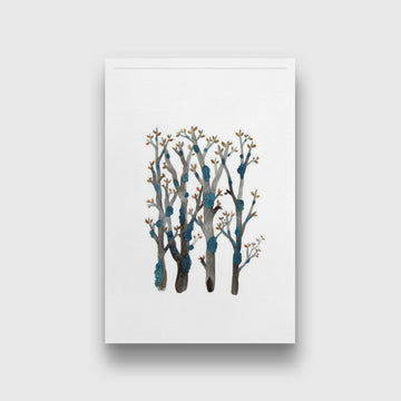 Trees Branches Painting - Meri Deewar 2 : 3 Vertical Premium Wall Art Canvas by MeriDeewar
