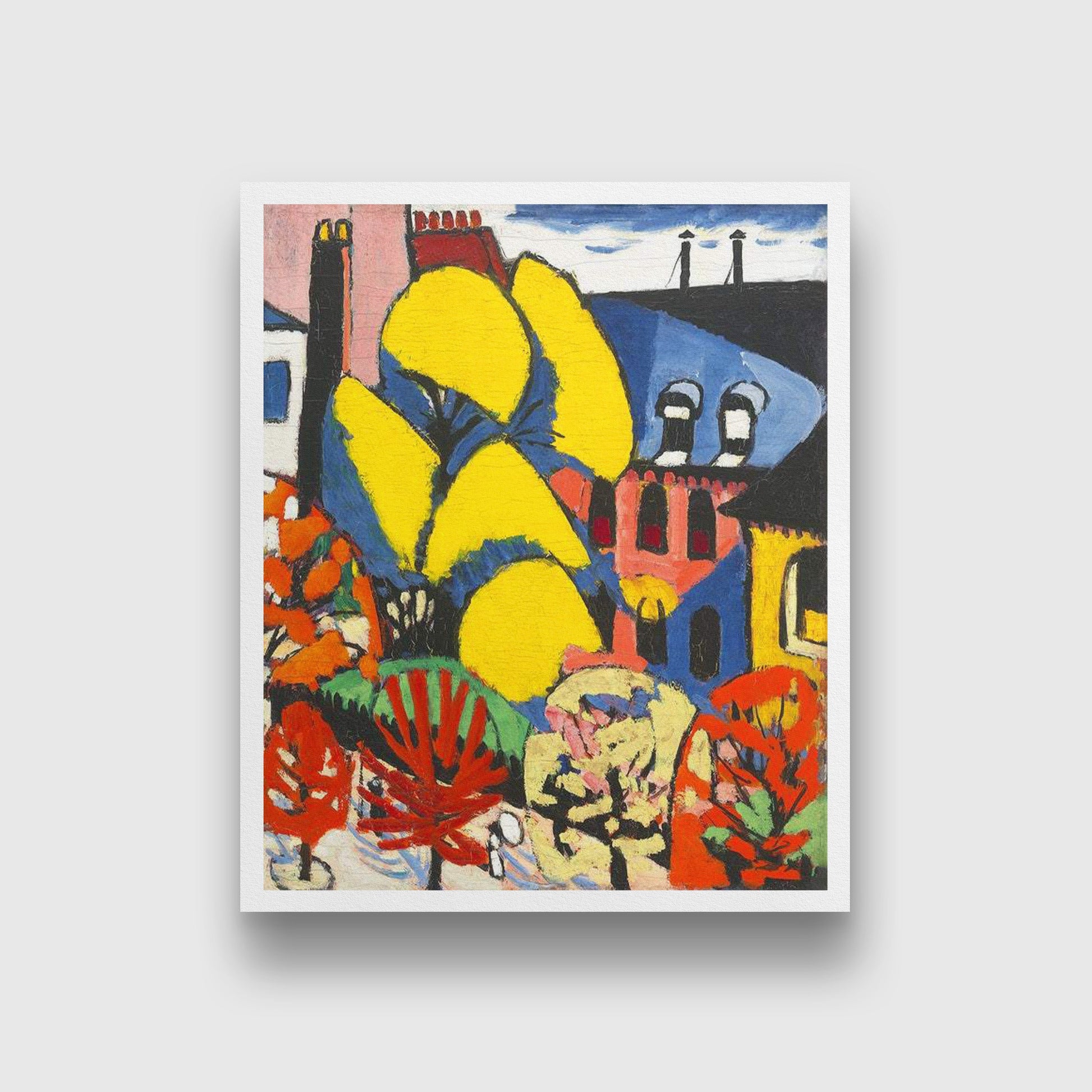 Trees Henry Lyman Saÿen Painting - Meri Deewar 5 : 6 Vertical Premium Wall Art Canvas by MeriDeewar