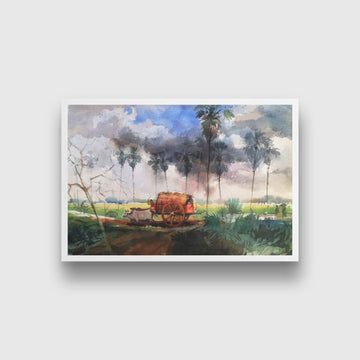 Tribal people in India Painting - Meri Deewar 3 : 2 Horizontal Premium Wall Art Canvas by MeriDeewar