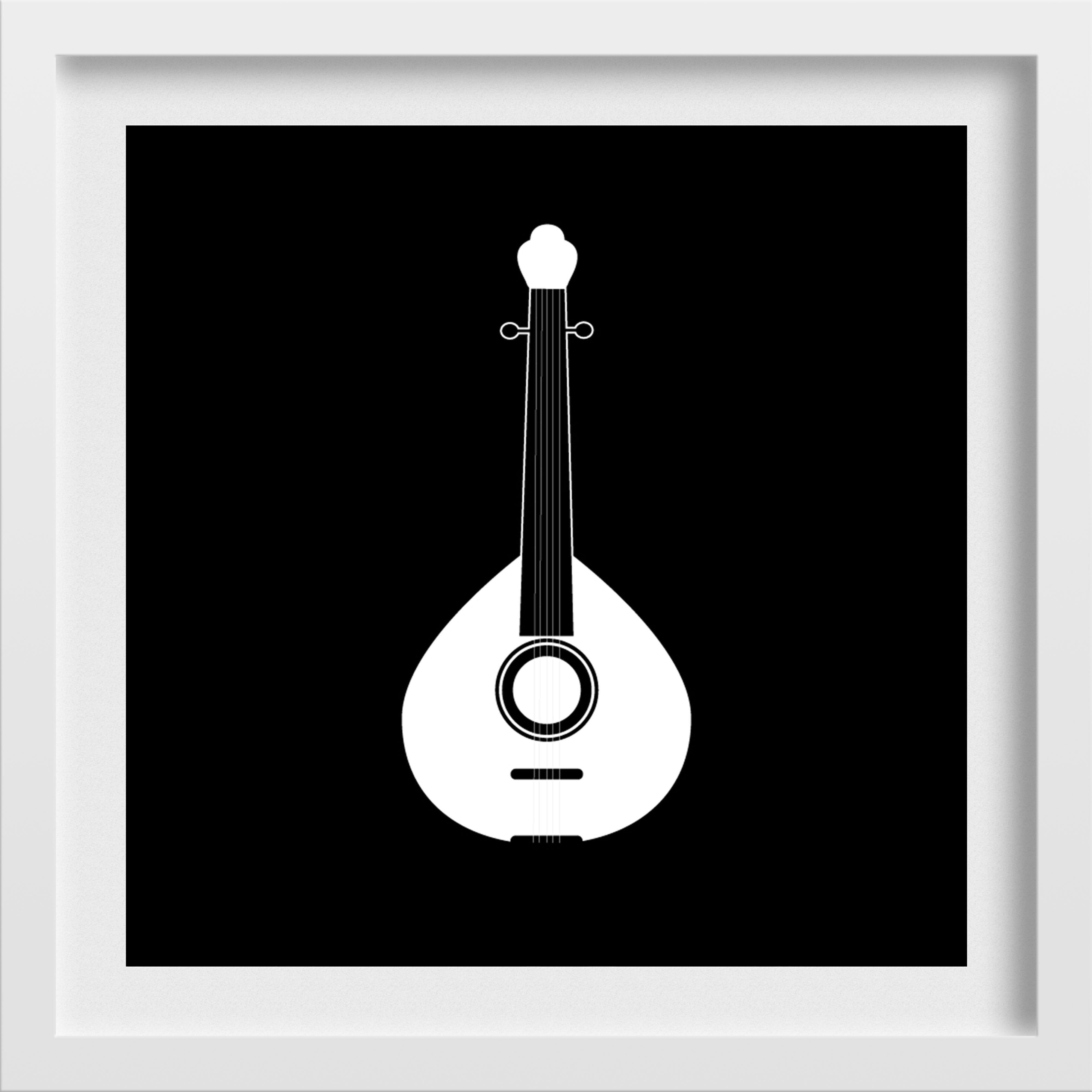Tuntuna Black and White Painting - Meri Deewar 1 : 1 Square Premium Wall Art Canvas by MeriDeewar