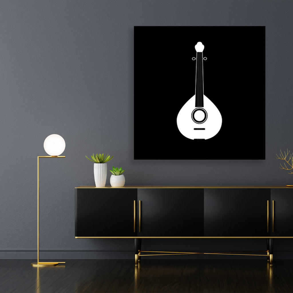 Tuntuna Musical Instrument painting 1 : 1 Square Premium Wall Art Canvas by MeriDeewar