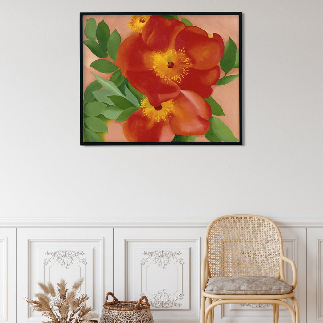 Two Austrian Copper Roses Painting - Meri Deewar 4 :5 Vertical Premium Wall Art Canvas by MeriDeewar